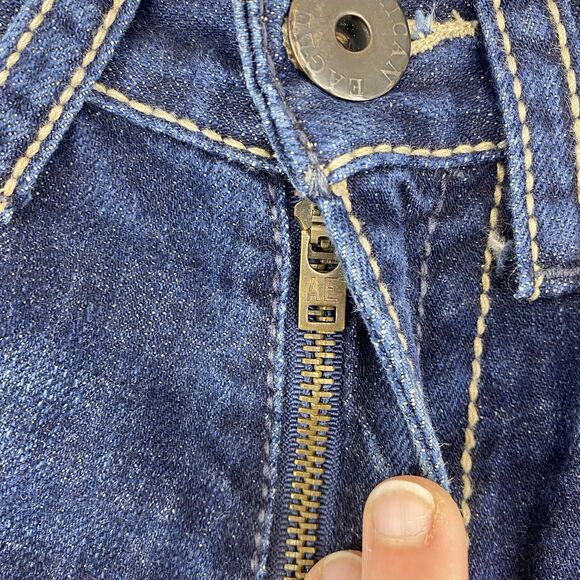 American Eagle Jeans Men's 29x30 Low Rise Boot Cut Wide Distressed Y2K Vintage - Picture 3 of 6